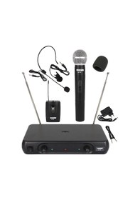 Resim Lastvoice Lm-102ey Çiftli El Yaka Headset Vhf Telsiz Kablosuz Mikrofon 