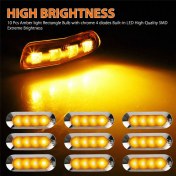 Resim 20X Amber LED Römork Kamyonu Yan Işaretçi Işıkları 4led Güzelenme Rv Camper 12V-24V (Yurt Dışından) 