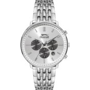 Resim Slazenger SL.09.1830.2.04 Erkek Kol Saati – Gümüş Çelik Kasa, Takvim & Dual Time Fonksiyonlu Quartz Saat 