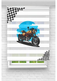 Resim Perdecizade Enxboy Motorsiklet1 Dijital Baskılı Zebra Perde-cocuk Odası-stor Perde Tycd4b4cf661b707551570500 Renkli 