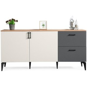 Resim Gökçe Kapaklı Çekmeceli Konsol 180x45x86cm 