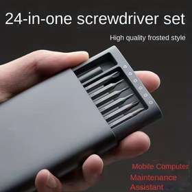 Resim 24-in-one Çok Fonksiyonlu Hassas Tornavida Seti Mobil Telefon Tablet Sökme Onarım Aracı Bit Çıkarma Tam Set 