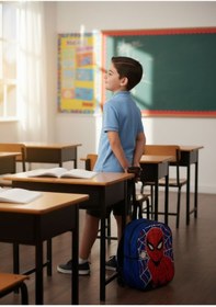 Resim GİYU SHOP Çocuk Anaokulu Kreş Çekçekli Tekerli Valiz Baskılı Eva Kumaş Sırt Çantası Okul Çantası 
