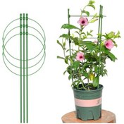 Resim Geekyou 45cm Yeşil Plastik Ve Fiberglas Bitki Destek Halkası - Tırmanıcı Bitkiler İçin Dayanıklı Ve Kolay Kurulum 