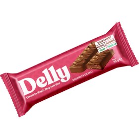 Resim DELLY Çikolata Kaplı, Bademli & Çilekli Meyveli Bar 35g 