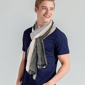 Resim 1 Adet Renk Bloklu Erkek Şalı, Şehirde Günlük Kullanım İçin Uzun Boyun Örgüsü Kışlık Atkı 