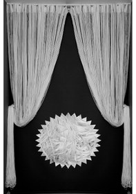 Resim Düz İp Perde 180 Cm En 280 Cm Boy Kırık Beyaz Renk Hazır İp Perde Kırık Beyaz 