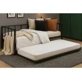 Resim Vivense Titan Yavrulu Daybed Karyola, Siyah, 80X190 90X190 