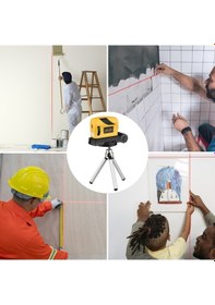 Resim Pazly Yüksek Hassasiyetli Çift Balonlu Taşınabilir Lazer Hizalayıcı, 5m Mesafe, Sarı Renk, Taşınabilir, Uzaktan Kullanılabilir 