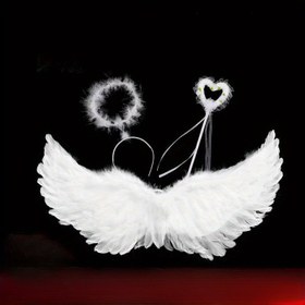 Resim Festival Sahne Performanslarında Melek Kanatları İçin Kostüm Aksesuarları. 