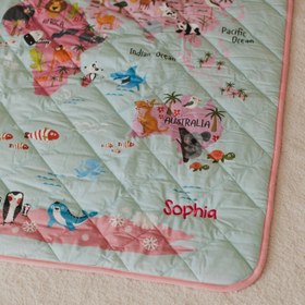 Resim Pembe Dünya Çok Amaçlı Organik Pamuk Oyun Halısı 