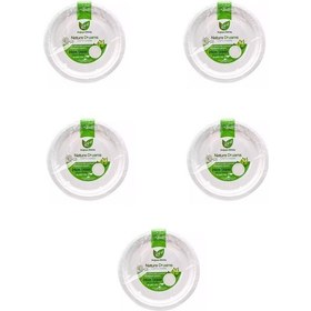 Resim Roll-up Nature Ekolojik Karton Kağıt Tek Kullanımlık Tabak - 26 Cm. - 50 Adetlik 5 Paket 