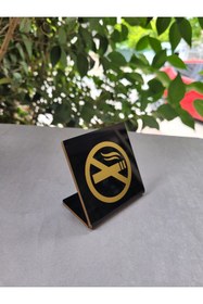 Resim Yönline Minimal 2' li Masaüstü Sigara İçilmez Uyarısı 
