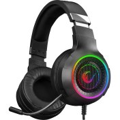 Resim Rampage RM-K56 Specter Siyah USB 7.1 Rainbow Ledli Gaming Mikrofonlu Oyuncu Kulaklığı 
