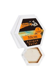 Resim Altıgen Tuval 30 Cm 1 Adet Arkadan Zımbalı Astarlı Resim Tuvali Akrilik Boya Yağlı Boya Altıgen Şekil Tuval Ressam Sanat 