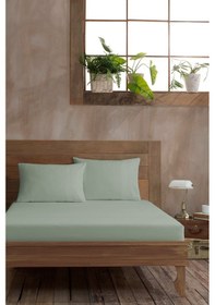 Resim Elart Ranfors Pamuk Fitted Tek Kişilik Çarşaf 100x200cm Adaçayı 