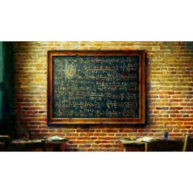 Resim Venspor Retro Matematik Sınıfı: Kara Tahta ve Tuğla Duvar Temalı Arkaplan - 200x150cm Fon Duvar Örtüsü 