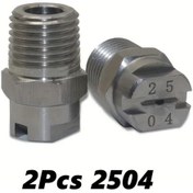 Resim Fochsia 2 Adet Paslanmaz Çelik Hvv Fan Şekilli Nozzle Yüksek Basınç Qp3505 1 4 2504 Delik 36g Araba Yıkama İnşaat Spreyleme Nozzle 