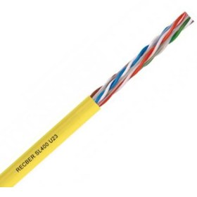 Resim REÇBER (506022) Sl400 U23 Cat6 U/utp 23awg Lszh Sarı Kablo (500mt.) 