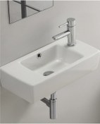 Resim Turkuaz Seramik Cerastyle City Mini Lavabo 50CM Sağ Sol Sağ-Sifonsuz 