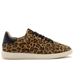 Resim Derimod Kadın Taba Bağcıklı Desenli Süet Deri Sneaker 24wfd3709w2 