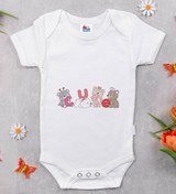 Resim Bitmeyen Kartuş Bk Kids Cute Tasarımlı Beyaz Bebek Body Zıbın-2 