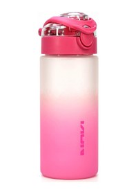 Resim Su Matarası Tritan Geniş Ağız Su Şişesi Gradyan Spor Matarası Suluğu Bpasız 500 Ml Pembe 0109 