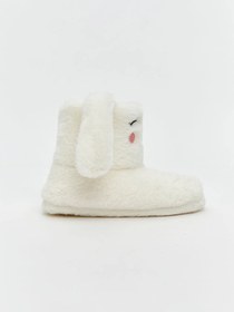 Resim LC Waikiki LCW STEPSEkru Hayvan Figürlü Kız Çocuk Panduf 