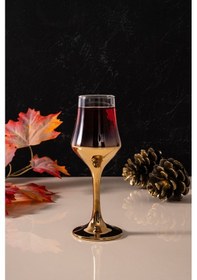 Resim Mest Titanyum 6 Parça Gold Kahve Yanı Su Bardağı Seti - 95 Cc Titanyum Gold 