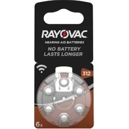 Resim Rayovac 312 6'lı Işitme Cihazı Pili 1 Paket 