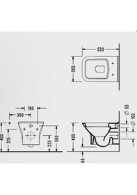 Resim Serel Nita 52 Cm Asma Klozet Kapak Hariç NT10ODS110H 
