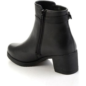 Resim Siyah Hakiki Deri Kadın Bot & Bootie K02750152003 Siyah 