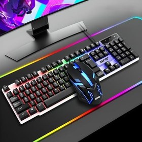 Resim Snt TF-230 Rgb Gaming Klavye Mouse Seti | Oyuncular Için Işıklı Klavye & Mouse Set türkçe alfabe 