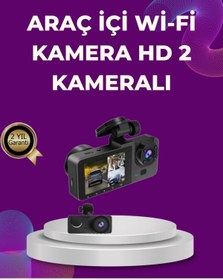 Resim shopwave Araç İçi Dikiz Kamerası Sürüş Kaydedici 3 Lensli DVR Kamera 