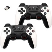 Resim 23LWQ 23LWQ1QWL Çiftli 2.4G Kablosuz Oyun Kolu PC Uyumlu Pilli Joystick Wireless GamePad Hassas Trigger K 