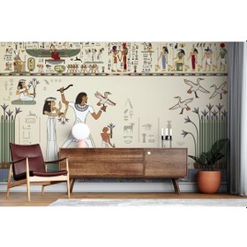 Resim Mısır Mitolojisi Desenli Duvar Kağıdı 