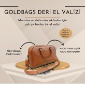 Resim Deri Su Geçirmez Fermuarlı Seyahat ve El Çantası 45X30X26CM 