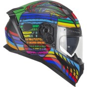 Resim Cgm 311X Blast Skull Kapalı Motosiklet Kaskı Gökkuşağı M 