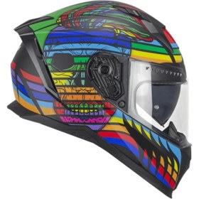Resim Cgm 311X Blast Skull Kapalı Motosiklet Kaskı Gökkuşağı M 