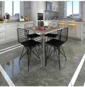 Resim Knsz masa sandalye takımı hem75mazlum crdsyh 080*080 4 sandalye syhsyh 