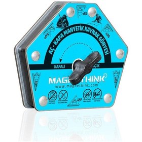Resim Magnethink Aç Kapa Çok Açılı Manyetik Kaynak Gönyesi - Mavi 
