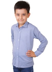 Resim Butik Mavi Oxford Erkek Çocuk Gömlek 