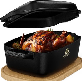 Resim 28 cm Döküm Tencere ve Kapaklı Güveç, 6 L, Fırın ve İndüksiyon Uyumlu 