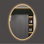 Resim Toprak dekor 50*60 Elips Beyaz Ledli Ayna-banyo Aynası-tuvalet Aynası-trafolu 