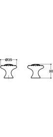 Resim System 4456 Tek Delikli Kulp Eskitme Antik Renk 08 mm 