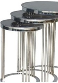 Resim Brc C 3lü ZİGON Düz Siyah TEMPER cam Metal transmisyon Krom Renk Kaplama El Yapımı 