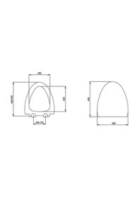 Resim Bocchi Etna Klozet Kapağı Mat Petrol Mavisi A0325-071 Beyaz 