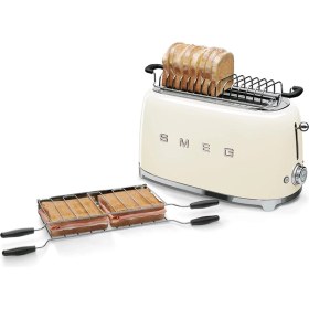 Resim Smeg Krem 2x4 Ekmek Kızartma TSF02CREU 