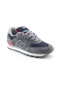 Resim Hammer Jack Peru Hakiki Deri Erkek Ayakkabı Meet Gri Kırmızı Gri - Kırmızı 