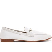 Resim Women's Beige Leather Masculine Loafer Derimod